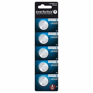Litiumparisto mini everActive CR2025 - blister 5 kpl
