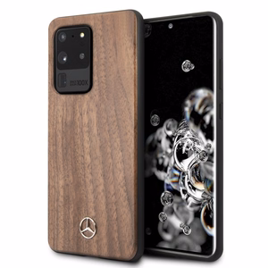 Mercedes Wood Line Walnut Case Samsung Galaxy S20 Ultra - ruskea - ruskea