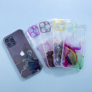 Marmori Kotelo Cover Samsung Galaxy A12 5G Gel Cover oranssi marmori