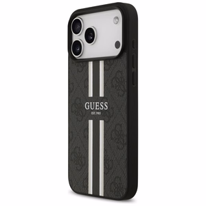 Guess 4G Printed Stripes MagSafe suojakuori iPhone 17 Pro Max:lle musta