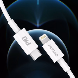 Dudao L6X USB-C - Lightning PD 20W 1m Kaapeli - valkoinen