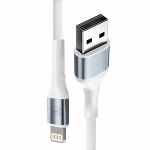 3mk Hyper Cable N-SERIES USB-A / Lightning 2 m 5V/2.4A 12W - valkoinen