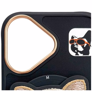 Nimmy Glasses Cool Dog MagSafe Suojakuori iPhone 16:lle - musta