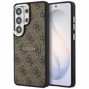 Guess suojakuori 4G Embossed Ring MagSafe Samsung Galaxy S26 Ultra:lle ruskea