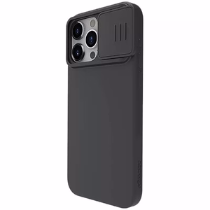 Nillkin CamShield Silky Silikonikotelo iPhone 15 Plus (musta)