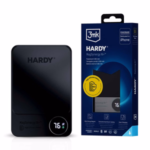 Powerbank 3mk HARDY MagSynergy Ni+ 5000mAh 22.5W USB 1C1L - musta