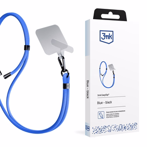 3mk EasyClip puhelimen kaulahihna, sininen (mustat osat)