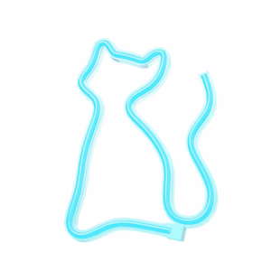 Neon LED valo CAT turkoosi NNE24 Neolia