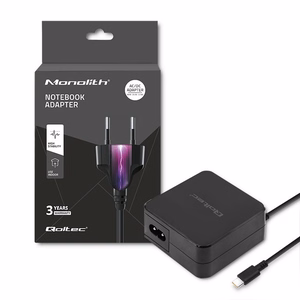 Qoltec 51027 laturi 65 W, USB-C PD