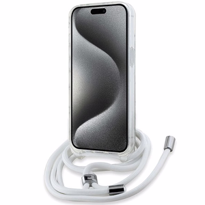 Karl Lagerfeld Crossbody IML Karl Head MagSafe suojakuori iPhone 15 / 14 / 13:lle - läpinäkyvä