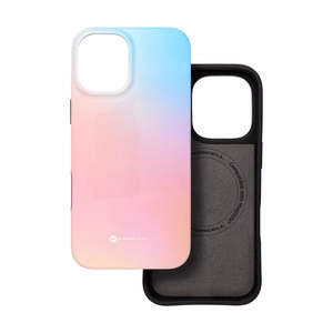 Case for iPhone 16 PLUS Forcell F-Protect Mirage compatible with Magsafe Military Drop-Test pinky blue