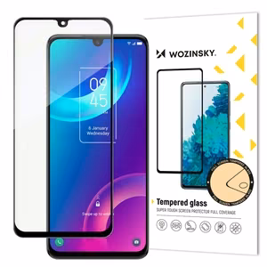 Wozinsky Super Durable Full Glue Tempered Glass Full Screen With Frame Case Friendly TCL 30 5G Black