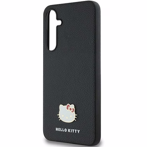 Hello Kitty Metal Logo Kitty Head Suojakuori Samsung Galaxy A55:lle - Musta