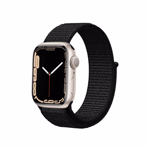 Crong Nylon Reflex Sport strap for Apple Watch 44 / 45 / 46 / 49 mm, black