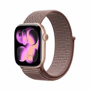 Crong Nylon Apple Watch -urheiluranneke, 38/40/41/42 mm, Smokey Mauve
