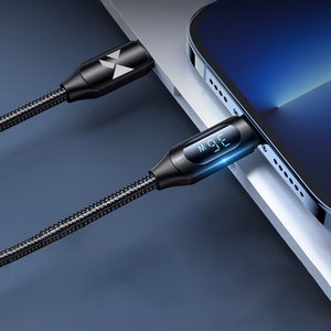 Wozinsky WUCLC2 Lightning - USB-C 36W 480Mb/s kaapeli 2 m näytöllä - musta