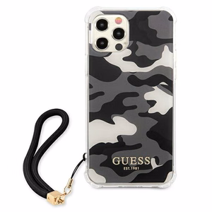 Guess GUHCP12LKSARBK iPhone 12 Pro Max 6.7" musta/musta kovakotelo Camo kokoelma