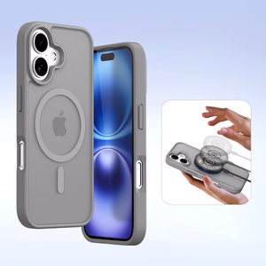 Dux Ducis Lawa Nahkainen Suojakuori iPhone 16:lle - harmaa