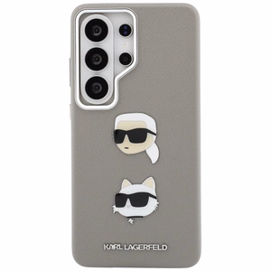 Karl Lagerfeld Suojakuori Saffiano Double Heads Metal Samsung Galaxy S26 Ultra:lle hopeinen