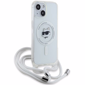 Karl Lagerfeld IML Choupette Head & Cord MagSafe Suojakuori iPhone 15 / 14 / 13:lle - läpinäkyvä