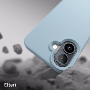 Etteri Silicone case for iPhone 16 Plus 6,7" light blue
