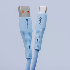 Kaapeli USB A - USB C Forcell F-Energy QC4.0 3A 66W Silicone 1 m C342 sininen