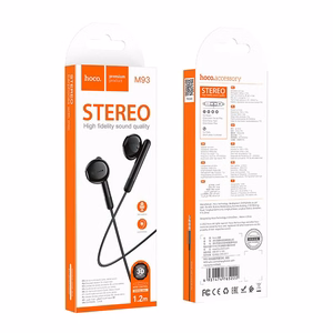 Hoco M93 langalliset nappikuulokkeet Jack 3,5mm - musta