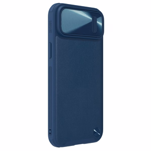 Nillkin CamShield Nahka S Kotelo iPhone 14 Plus kotelo kameran suojuksella sininen