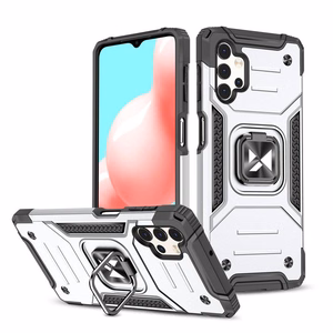 Wozinsky Ring Armor kova hybridi tapauksessa kansi + magneettinen haltija Samsung Galaxy A73 hopea