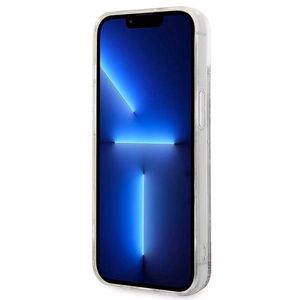 Karl Lagerfeld KLHCP14MLMNMS iPhone 14 Plus 6.7 "kovakotelo hopea / hopea Nestemäinen Glitter Monogrammi