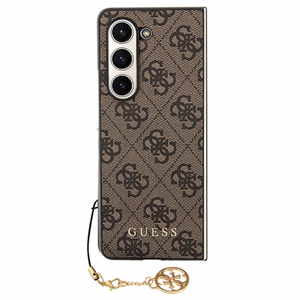 Guess Suojakuori Samsung Galaxy Z Fold 5:lle GUHCZFD5GF4GBR ruskea HC PU 4G Charm