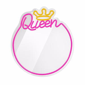 Neon MIRROR LED QUEEN warm white pink FMNE04 Forever Light