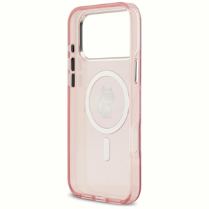 KARL LAGERFELD suojakuori iPhone 17 Pro Max MagSafe-yhteensopiva (KLHMP17XHGCHGKBP, IML Choupette Sketch Logo) pinkki