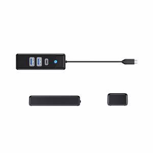 Orico PWC2U-C3 USB-C Hub / 2x USB-A 3.0 + 1x USB-C 3.0 - musta