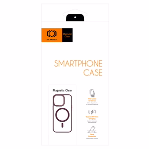 Tel Protect Magneettinen kirkas Suojakuori iPhone 11 Pro Max:lle kirsikanpunainen