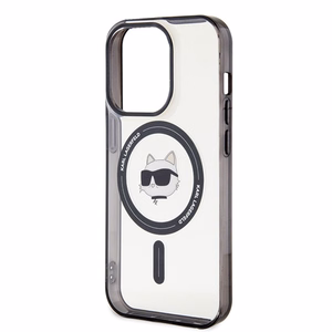 Karl Lagerfeld IML Choupette Head MagSafe Suojakuori iPhone 15 Pro:lle - läpinäkyvä