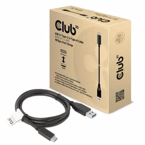 Kaapeli USB-C - USB3.1 1m uros/uros CAC-1523 CLUB3D