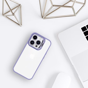 Tel Protect Kickstand Suojakuori + kameran lasi (linssi) iPhone 11 Pro Max:lle vaaleanvioletti