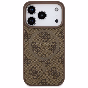 Guess 4G Ring Classic Logo MagSafe suojakuori iPhone 17 Pro:lle - ruskea