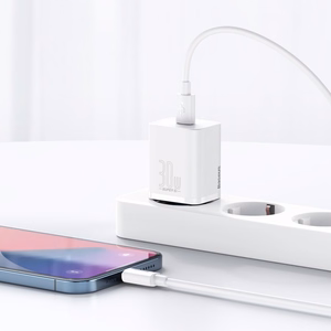 Laturi Baseus Super Si 30W USB-C valkoinen CCSUP-J02