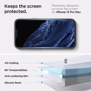 Spigen karkaistu lasi GLAS.TR "EZ FIT" iPhone 13 / 13 PRO / 14 / 16E 6,1"