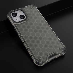 Honeycomb Asia panssari kansi TPU puskuri iPhone 13 mini musta