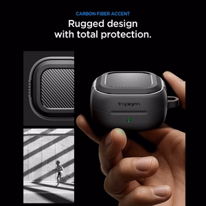Spigen Rugged Armor Suojakuori Samsung Galaxy Buds 4 / 4 Pro:lle - matta musta