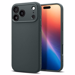 Spigen Liquid Air Suojakuori iPhone 17 Pro:lle Abyss Green