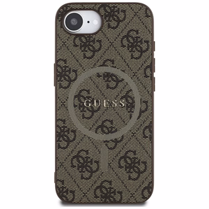 Guess 4G Ring Classic Logo MagSafe iPhone 16e:lle Suojakuori - Ruskea
