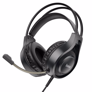 HOCO wire headphones Jack 3,5 mm with microphone W106 black