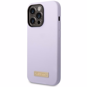 Guess GUHMP14LSBPLU iPhone 14 Pro 6.1 violetti/violetti kovakuori Silicone Logo Plate MagSafe