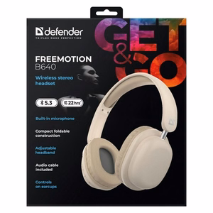 DEFENDER FREEMOTION B640 Bluetooth-kuulokkeet, beige