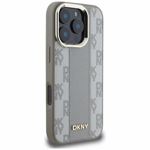 DKNY Checkered Pattern MagSafe Suojakuori iPhone 16 Pro:lle - beige