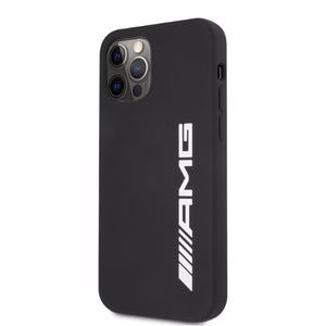 AMG Silikoninen Big Logo Suojakuori iPhone 12 Pro Max:lle - musta
